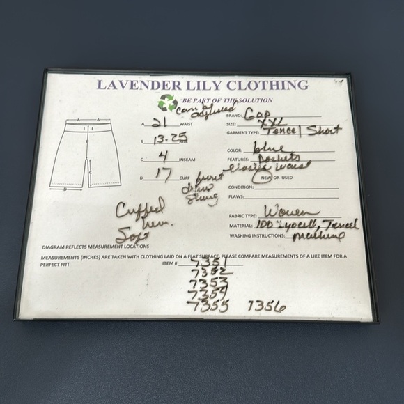 GAP Women's XXL Tencel Short Blue Pull On Drawstring Cuffed NWT Inseam 4" - Picture 5 of 14